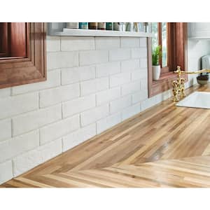 Take Home Tile Sample - Capella 2 in. x 4 in. White Brick Matte Porcelain Floor and Wall Tile