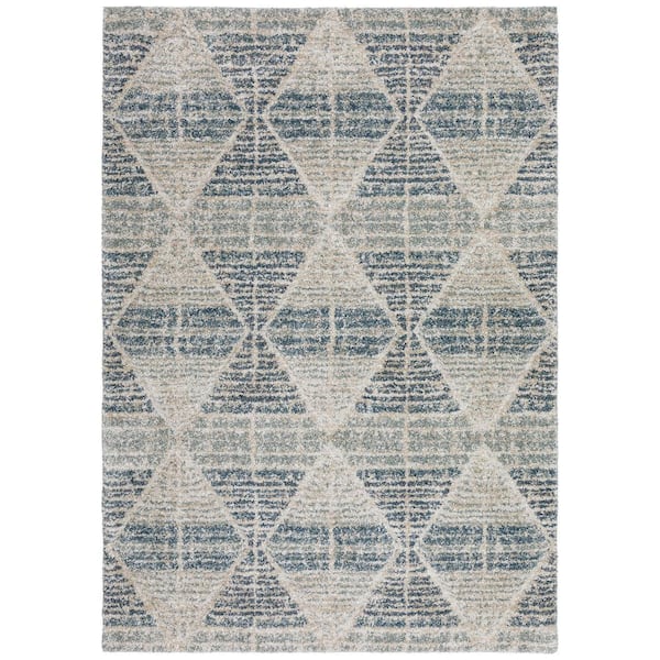 Carmona 8 ft. x 10 ft. Blue Abstract Rug