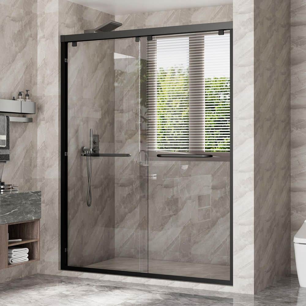 LTMATE 60 in. W x 76 in. H Double Sliding Framed Shower Door in