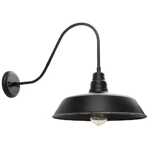 Logan 1-Light Imperial Black Wall Sconce with Dimmable;Rust Resistant
