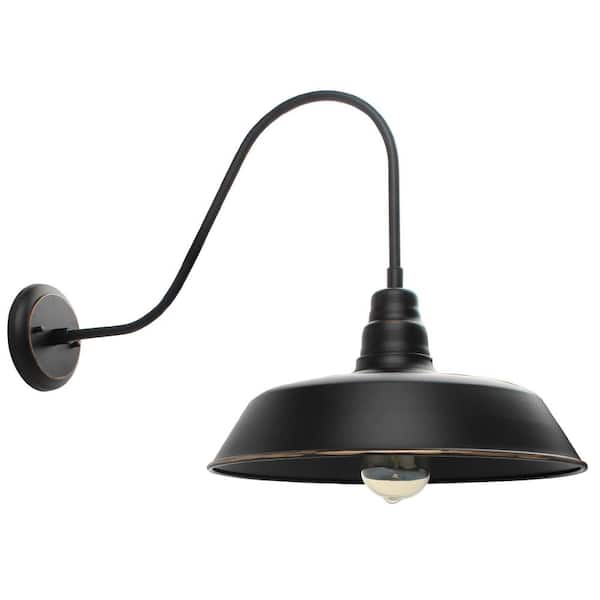 Unbranded Logan 1-Light Imperial Black Wall Sconce with Dimmable;Rust Resistant