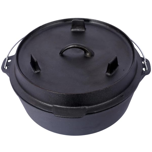 100％安い Cast Round qt. 12 Cesicia Iron with Black in Oven Dutch バーベキュー・調理用品