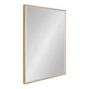 Medium Rectangle Gold Beveled Glass Contemporary Mirror (36.75 in. H x 24.75 in. W)