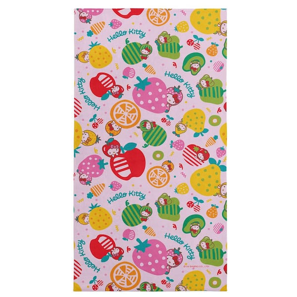 THE NORTHWEST GROUP Sanrio Hello Kitty Fruit Bunch Cotton/Polyester Blend Multi Color Printed Beach Towel