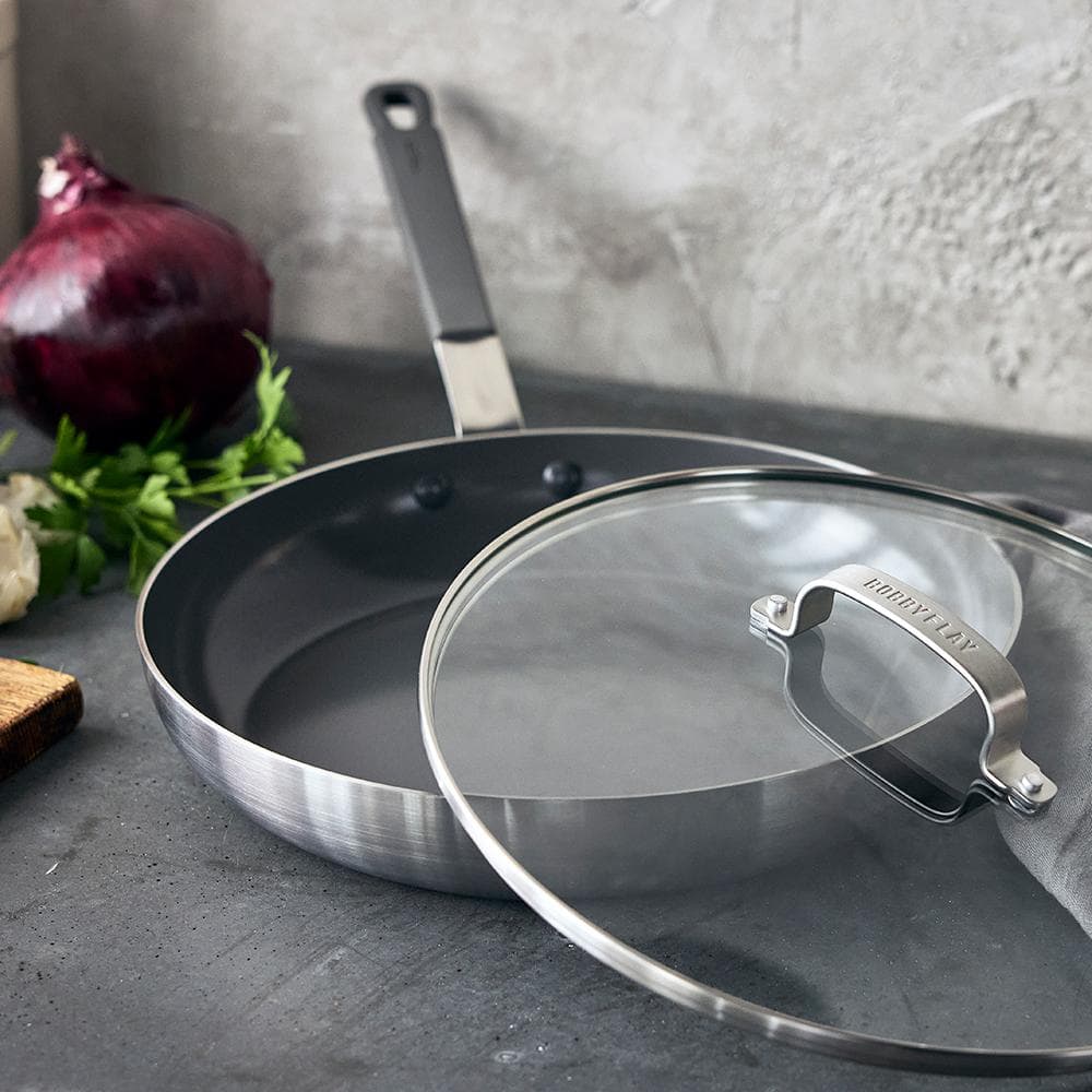 GreenPan 12" Stainless Steel Nonstick Frypan with Glass Lid