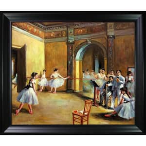 Dance Studio at the Opera by Edgar Degas Black Matte Framed People Oil Painting Art Print 25 in. x 29 in.
