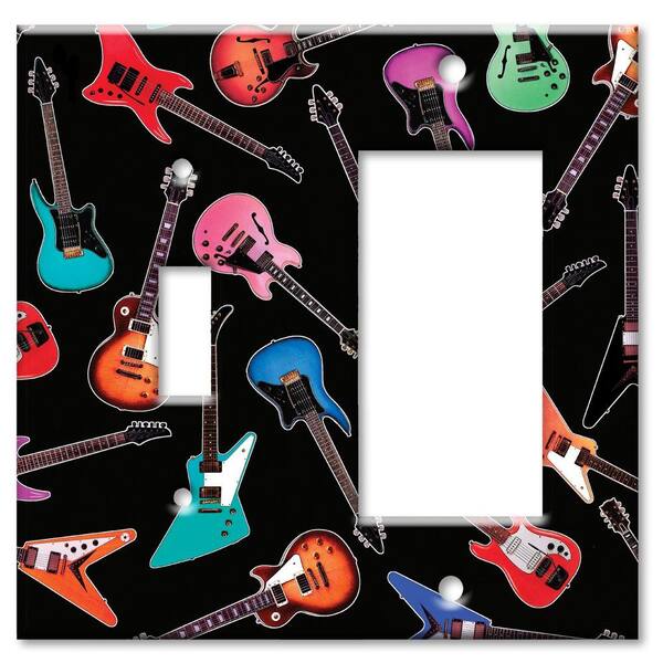 Art Plates Electric Guitars Switch/Rocker Combo Wall Plate