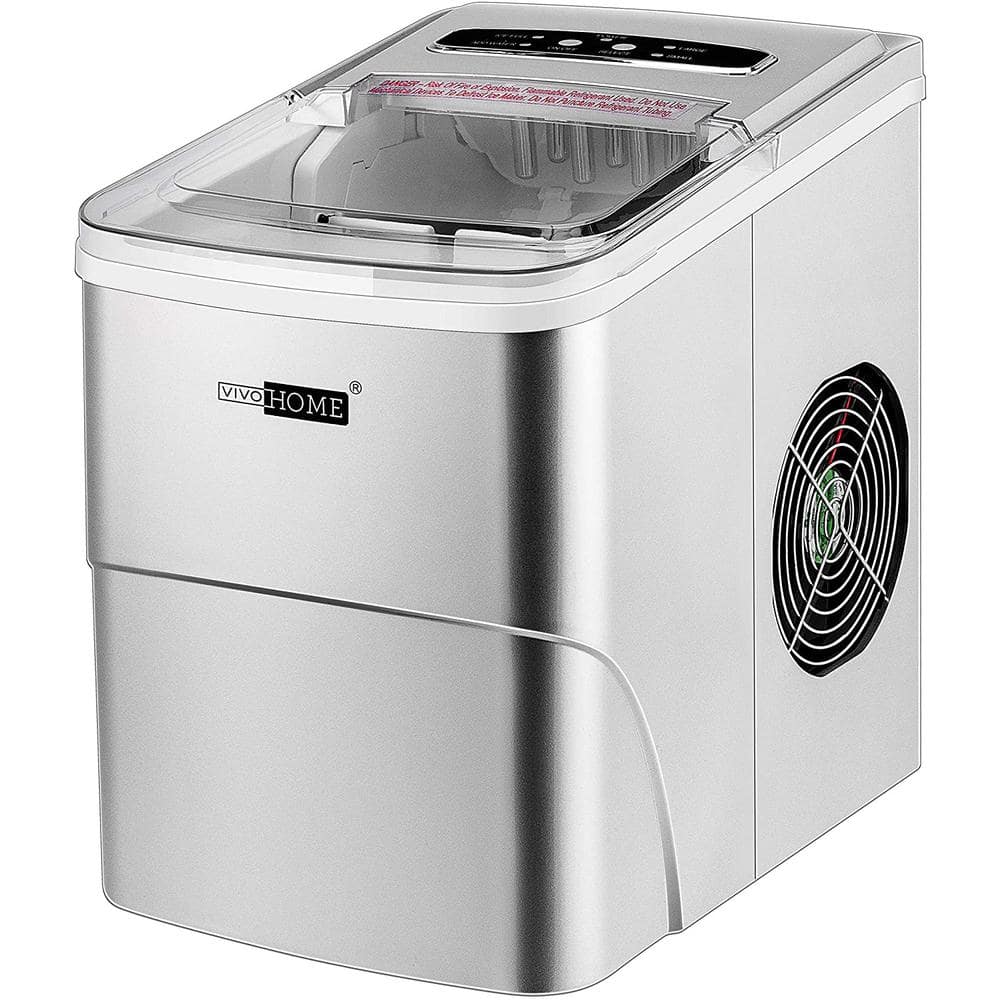 VIVOHOME 33 lb. 2 in 1 Portable Ice Maker in Stainless Steel X002WVCSNN -  The Home Depot