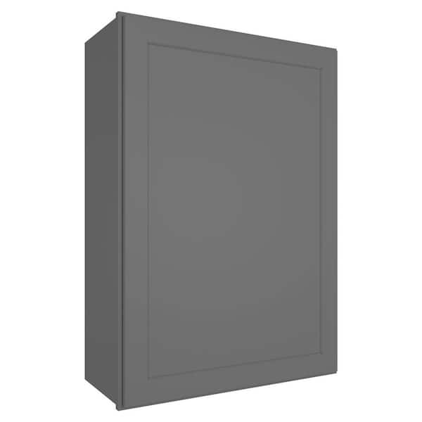 HOMEIBRO 18 in. W x 12 in. D x 42 in. H in Shaker Gray Plywood Ready to Assemble Wall Cabinet 2-Doors 3-Shelves Kitchen Cabinet