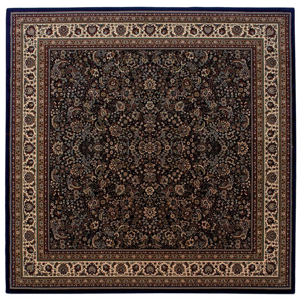 Alyssa Blue/Red 8 ft. x 8 ft. Square Abstract Area Rug