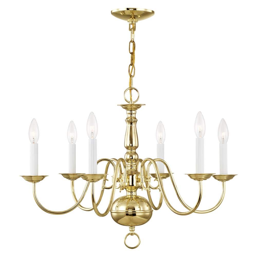 Yorkhaven 6-Light Polished Brass Chandelier price history on PriceWatchPro
