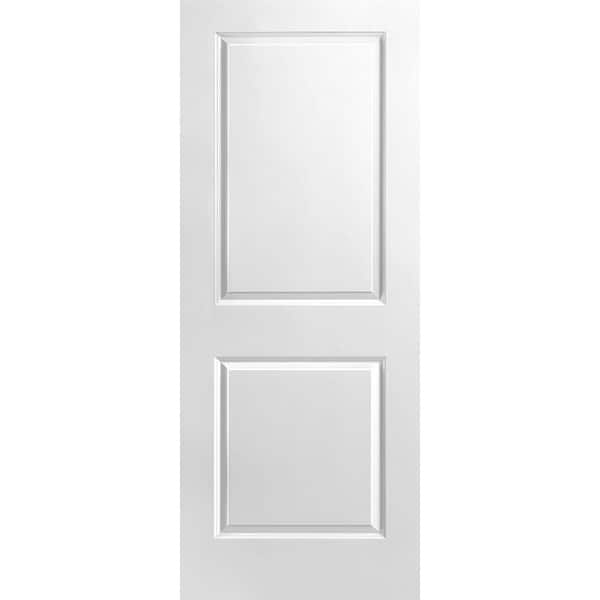 Masonite 34 in. x 80 in. 2-Panel Square Hollow Core White Primed Smooth Composite Interior Door Slab