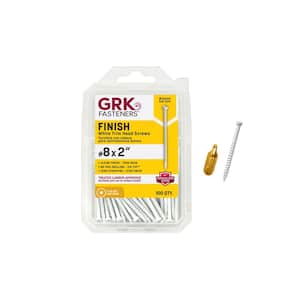 #8 x 2 in. Star Drive Trim-Head White Trim Wood Screw (100-Pack)