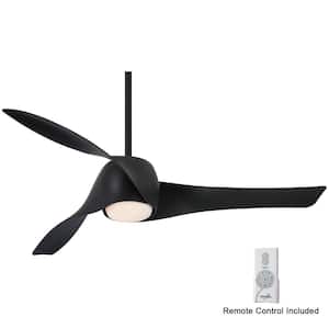 Artemis 58 in. Integrated LED Indoor Coal Black Smart Ceiling Fan with Light and Remote Control