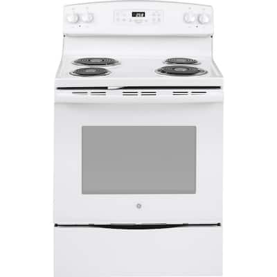 30 in. 5.3 cu. ft. Electric Range with Self-Cleaning Oven in White