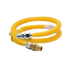 4 ft. 5/8 in. ProCoat Safety PLUS Gas Connector 1/2 MIP x 1/2 MIP