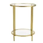 Home Decorators Collection Bella Square Gold Leaf Metal and Glass ...