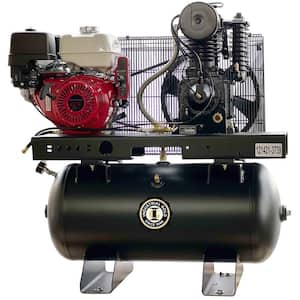 Industrial Gold 30 Gal. 13 HP Honda Portable Low RPM 175 PSI Electric Air Compressor with Quiet Operation