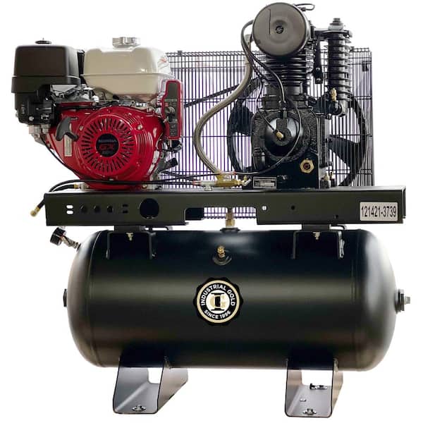 Unbranded Industrial Gold 30 Gal. 13 HP Honda Portable Low RPM 175 PSI Electric Air Compressor with Quiet Operation