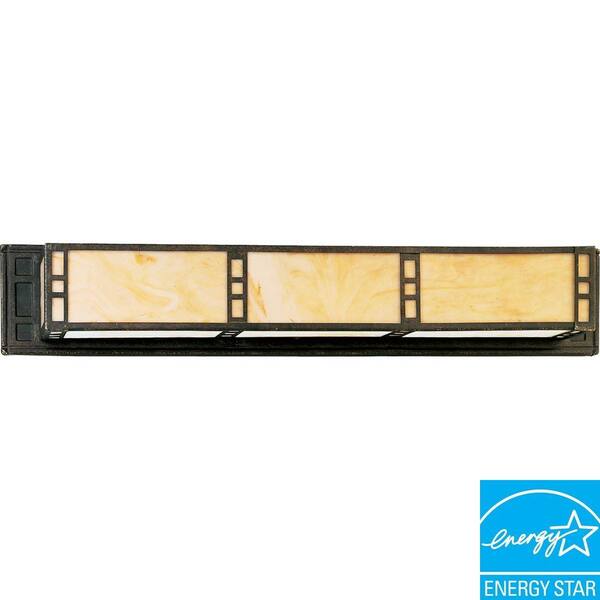 Progress Lighting Arts and Crafts Collection Weathered Bronze 2-light Fluorescent Vanity Fixture-DISCONTINUED