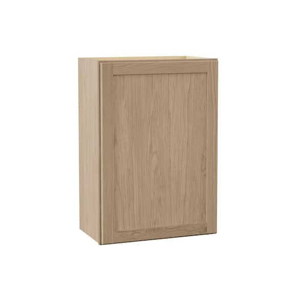 Hampton Bay Sinclair 21 in. W x 12 in. D x 30 in. H Assembled Wall Cabinet in Shaker Light Oak
