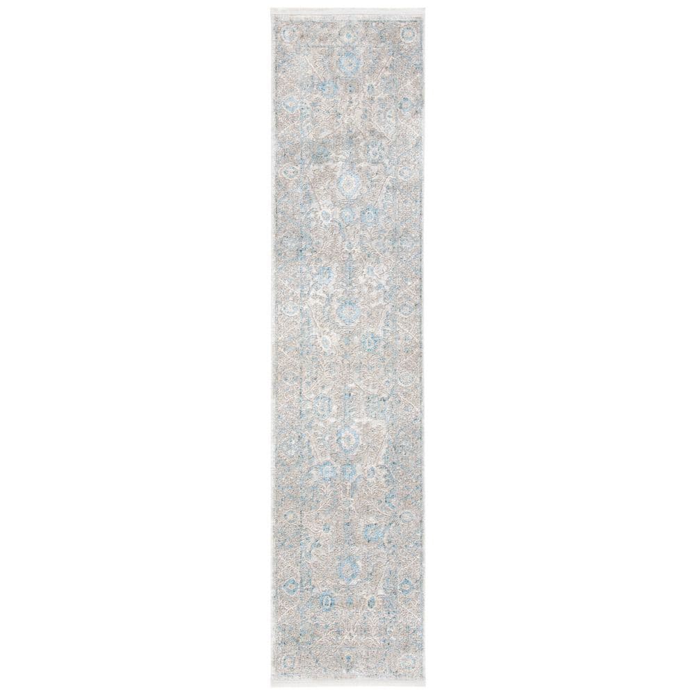 Dream 2 ft. x 8 ft. Gray/Blue Border Distressed Floral Runner Rug price history on PriceWatchPro