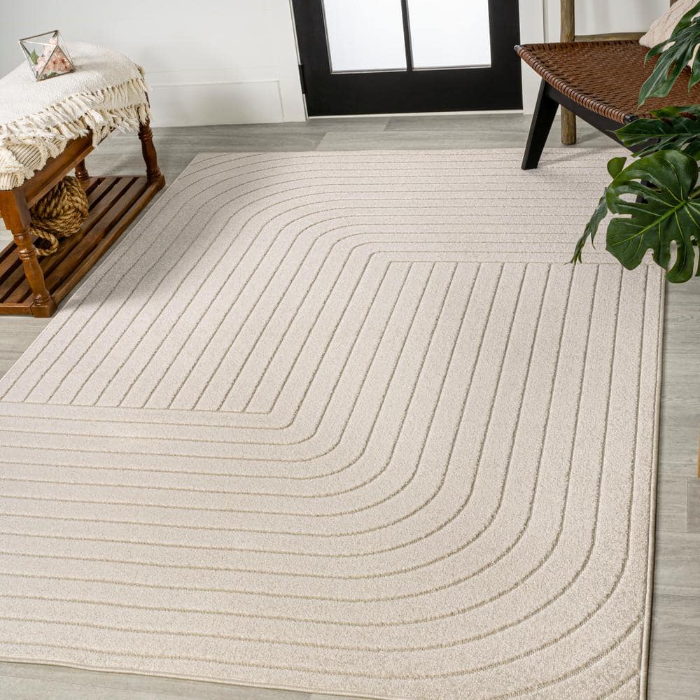 Two-Tone Rope Black/Ivory Indoor/Outdoor Rug