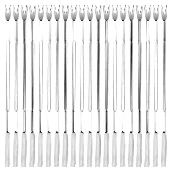 20-Pieces Stainless Steel Seafood Forks Picks Set for Crab Lobster Oyster Nuts Sturdy Easy Clean Lightweight Portable