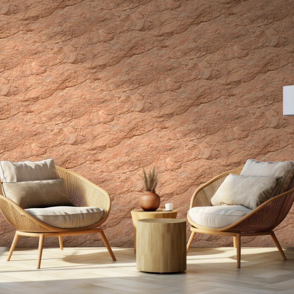 Stone Serenity Luxurious Stone Terracotta Wallpaper price history on PriceWatchPro
