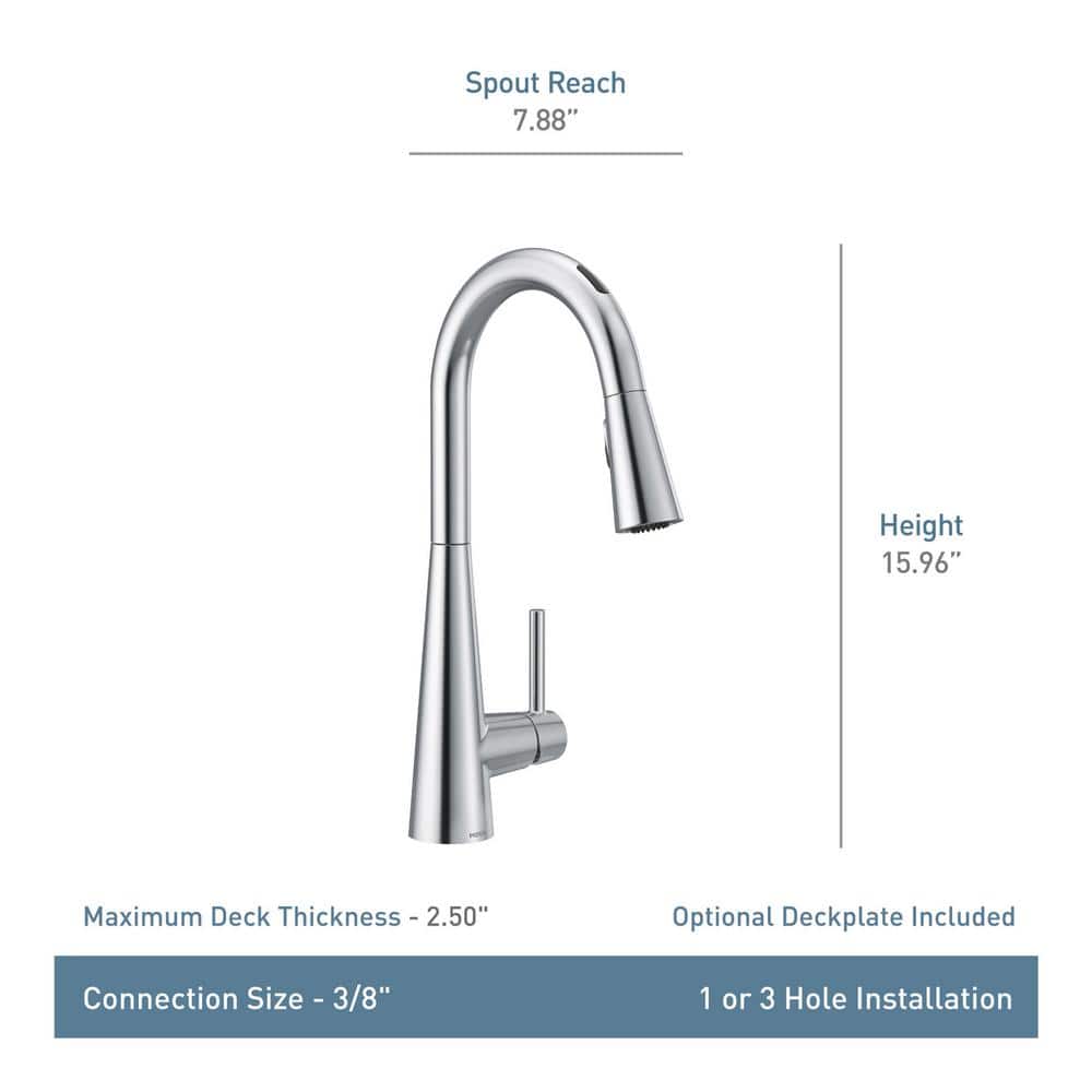 Brushed Gold Smart Touchless Pull-Down Kitchen Faucet