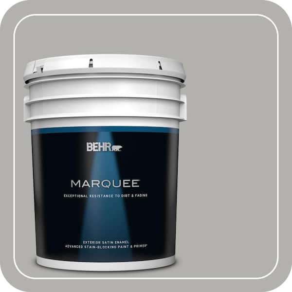 BEHR MARQUEE 5 gal. #BXC-25 Colonnade Gray Satin Enamel Exterior Paint & Primer