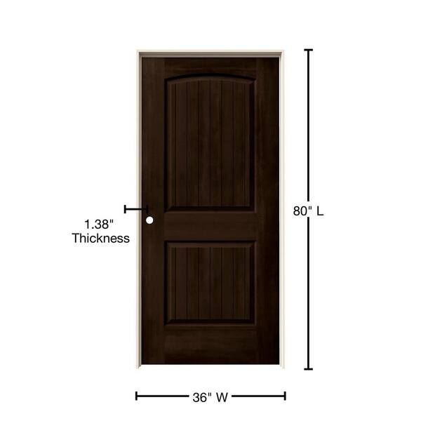 JELD-WEN 36 in. x 80 in. Santa Fe Espresso Stain Right-Hand Molded