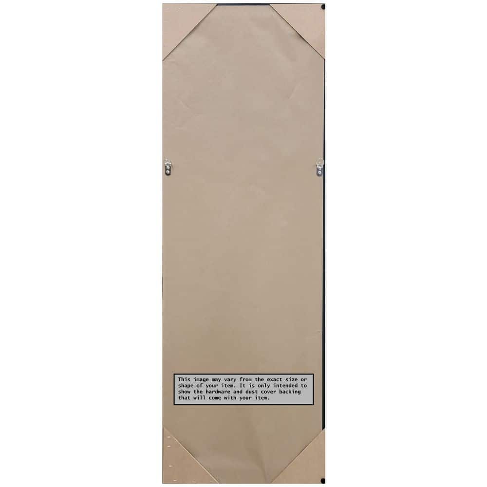 Eva White and Silver Full Length Rectangular Wood Mirror