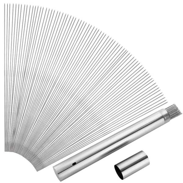 200 Pieces 13 in. Stainless Steel Barbecue Skewers with Portable Storage Tube, Metal Grill Sticks for Outdoor Cooking
