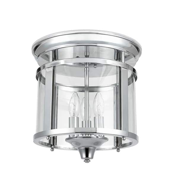 chrome flushmount light