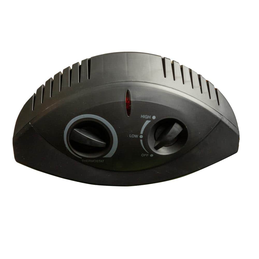 Black Infrared Quartz Electric Tower Heater with Thermostat