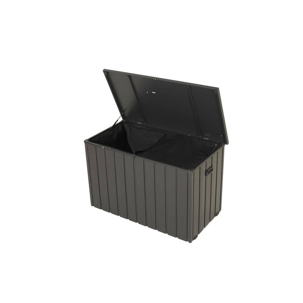 200 Gallon 54 in. W x 29 in. D x 33 in. H Gray Steel Outdoor Storage ...