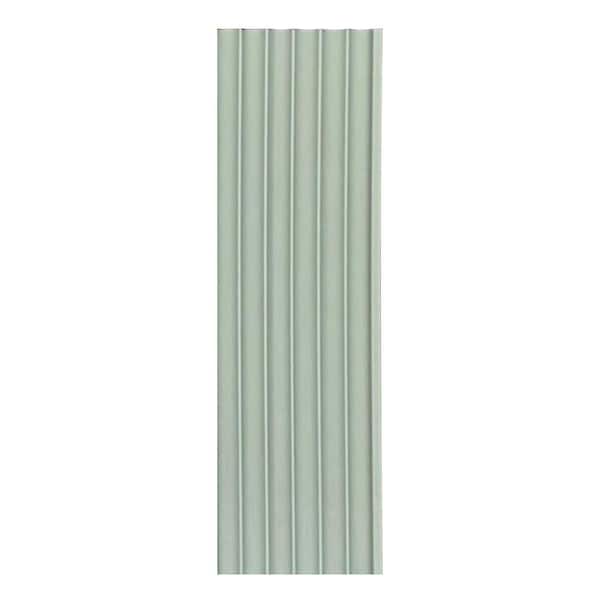 Ejoy 94.5 in. x 4.8 in. x 0.5 in. Vinyl Wall Siding Panel in Jade Green Color (Set of 6-Piece)