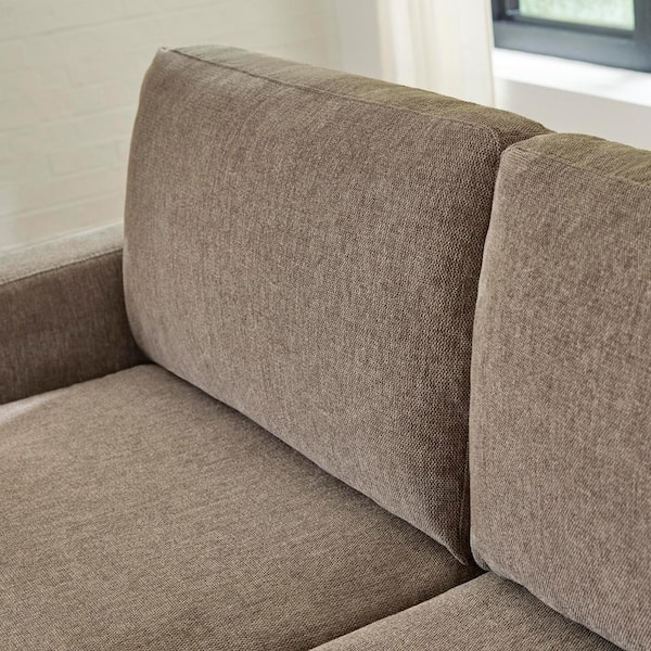 Winnick 73.6 in. Modern Scandinavian Square Arm Upholstered Sofa in Flax