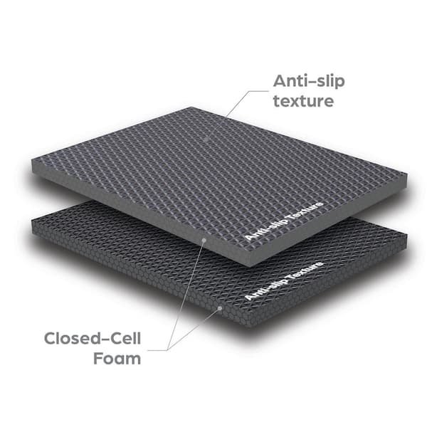 Norsk Black/Gray 24 in. x 24 in. x 0.79 in. Foam Interlocking