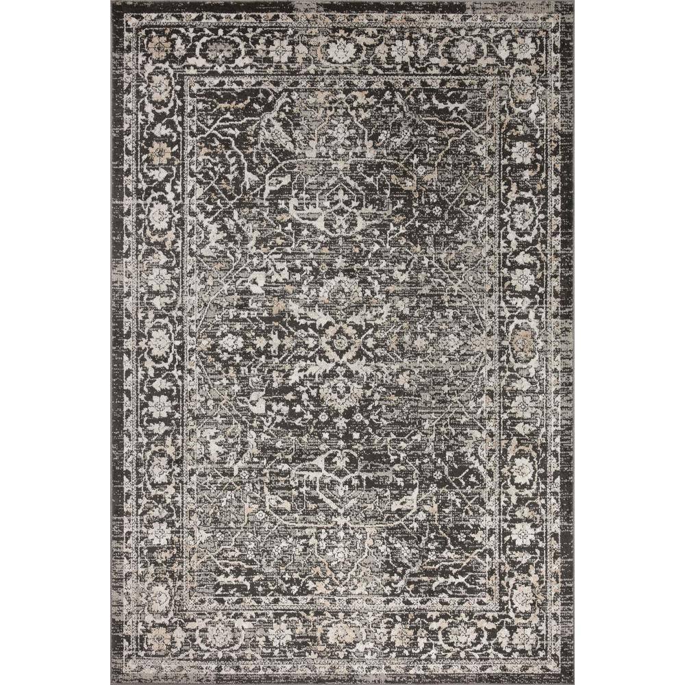 LOLOI II Odette Charcoal/Silver 18" x 18" Sample Oriental Sample Rug