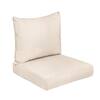 SORRA HOME 27 x 23 x 5 (2-Piece) Deep Seating Outdoor Dining Chair Cushion in Sunbrella Cast Pumice HD342341TESCP