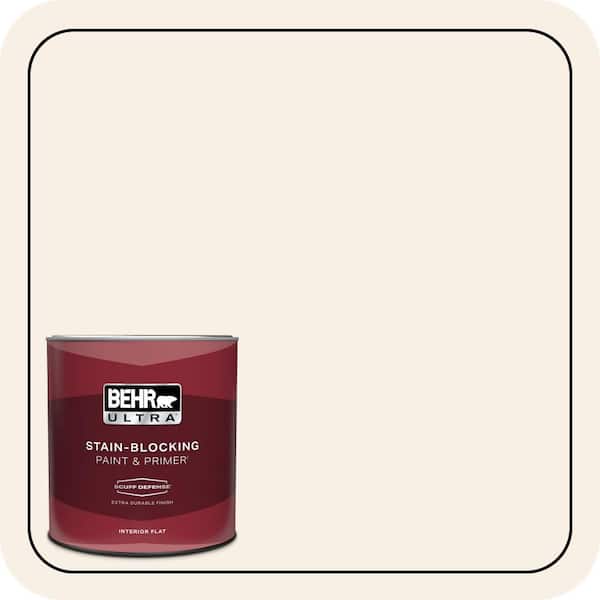 BEHR ULTRA 1 qt. #W-D-100 China Cup Extra Durable Flat Interior Paint & Primer