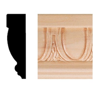3/4 in. x 2-1/2 in. x 8 ft. Hardwood Wood Emboss Casing/Chair Rail Moulding