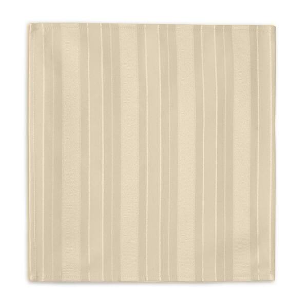 Elrene 17 in. W x 17 in. L Denley Stripe Damask Ivory Fabric Napkins (Set  of 4) 21065IVR - The Home Depot
