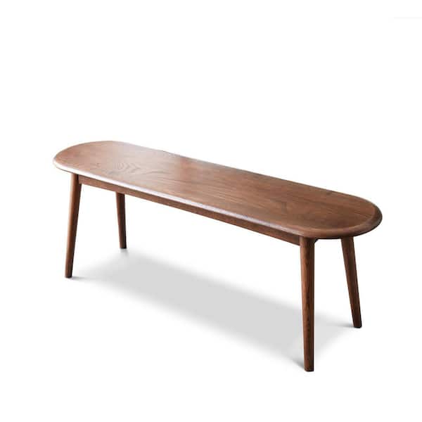 Donason Walnut Wood Dining Bench Bed Bench
