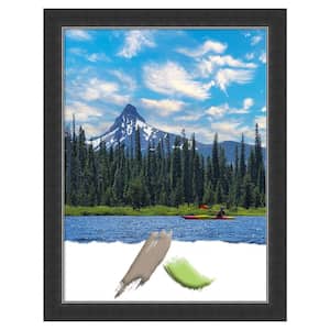 Corvino Black Narrow Wood Picture Frame Opening Size 18x24 in.