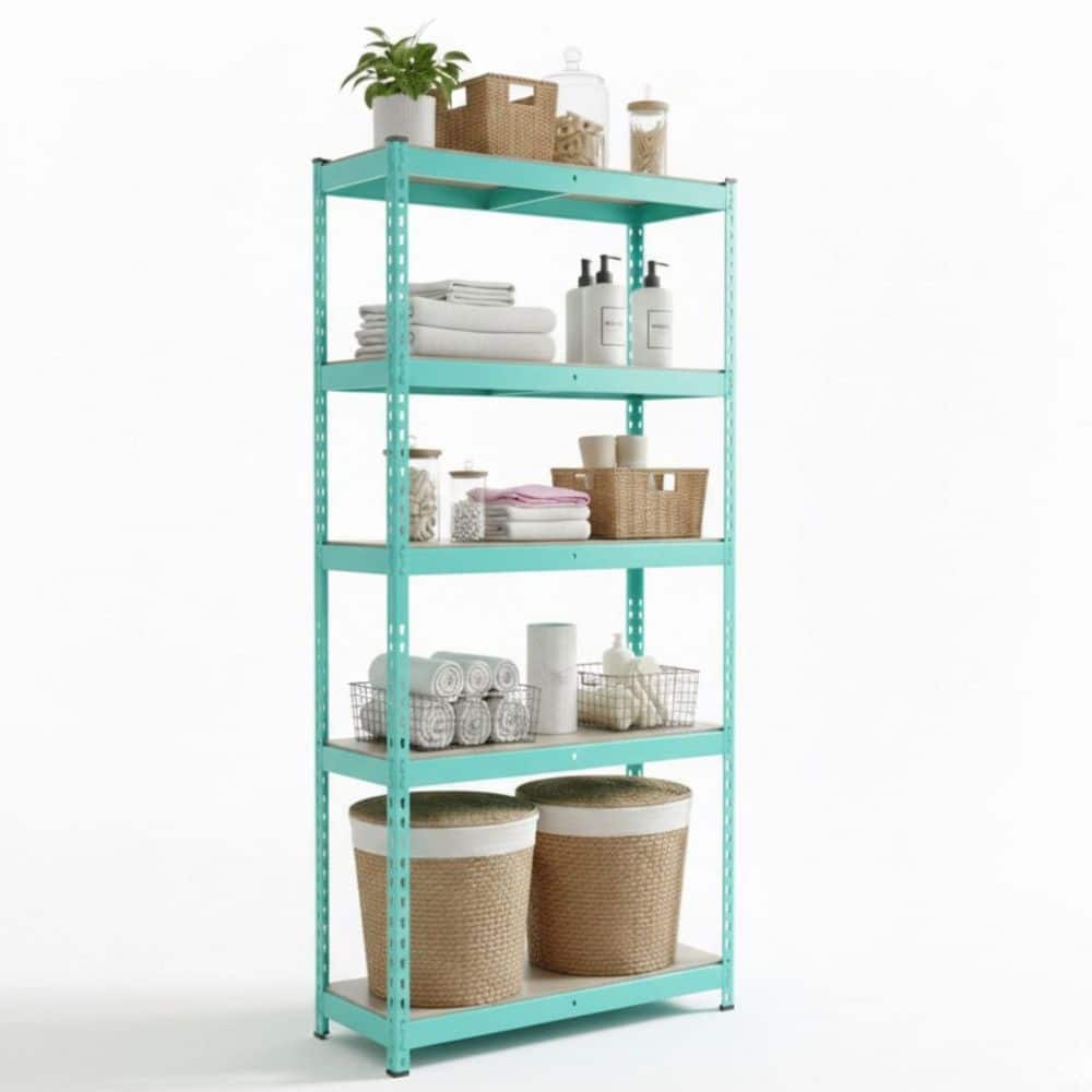 AR SHELVING 5-Tier Powder-Coated Steel Household Shelving Unit in
