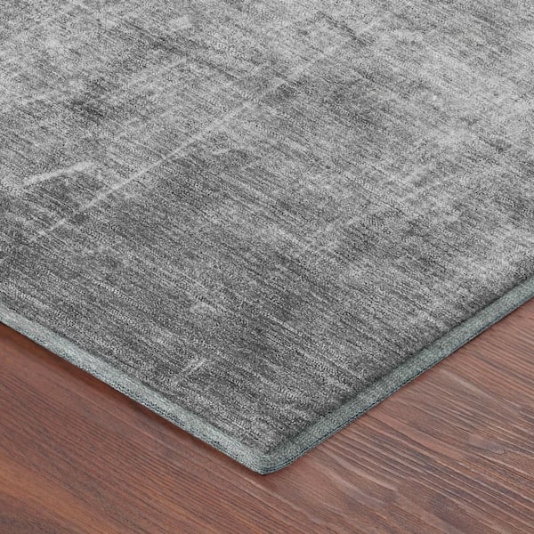 Mayfield Premium Machine Washable Abstract AMF2226 Gray 5 ft. x 7 ft. 6 in. Area Rug