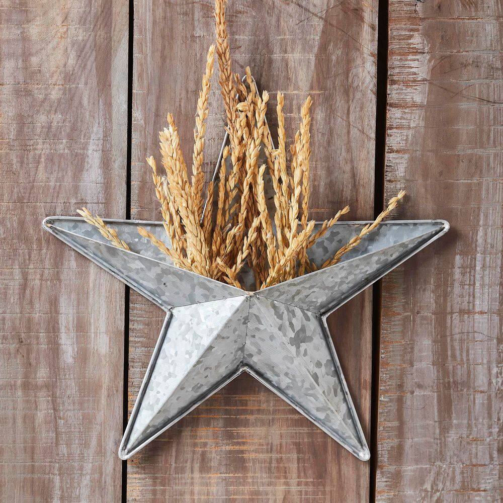 1-Piece 12 in. x 12 in. Grey Galvanized Metal Star with Pocket Wall Decor price history on PriceWatchPro